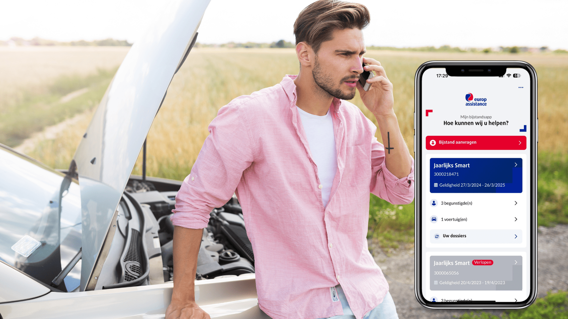 Mobiele app voor een technische of medische hulp