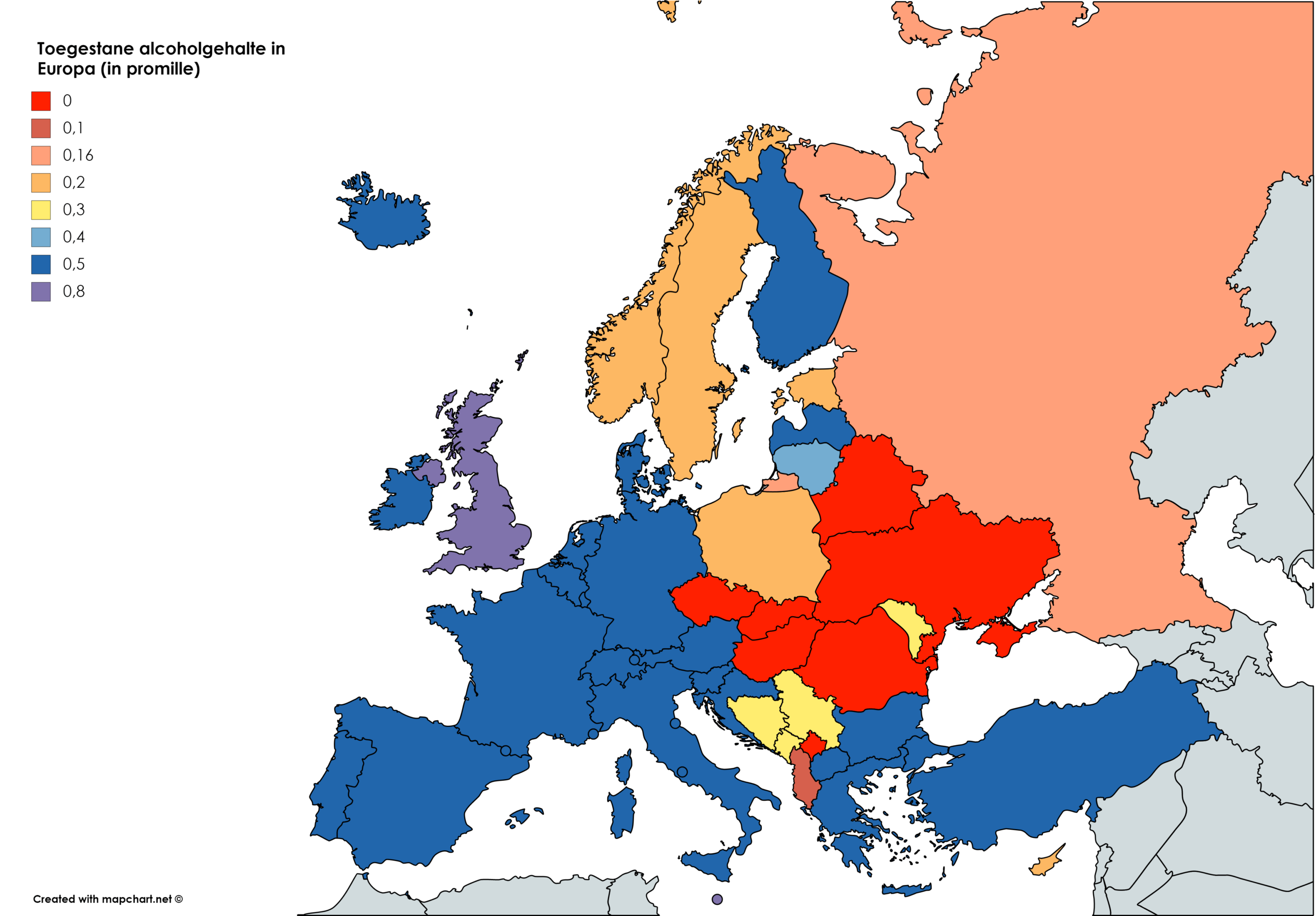 Het Europa alcoholgehalte tijdens het - Europ Assistance